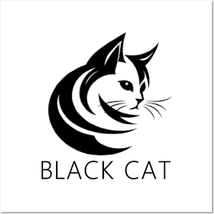 Black Sad Cat Posters and Art